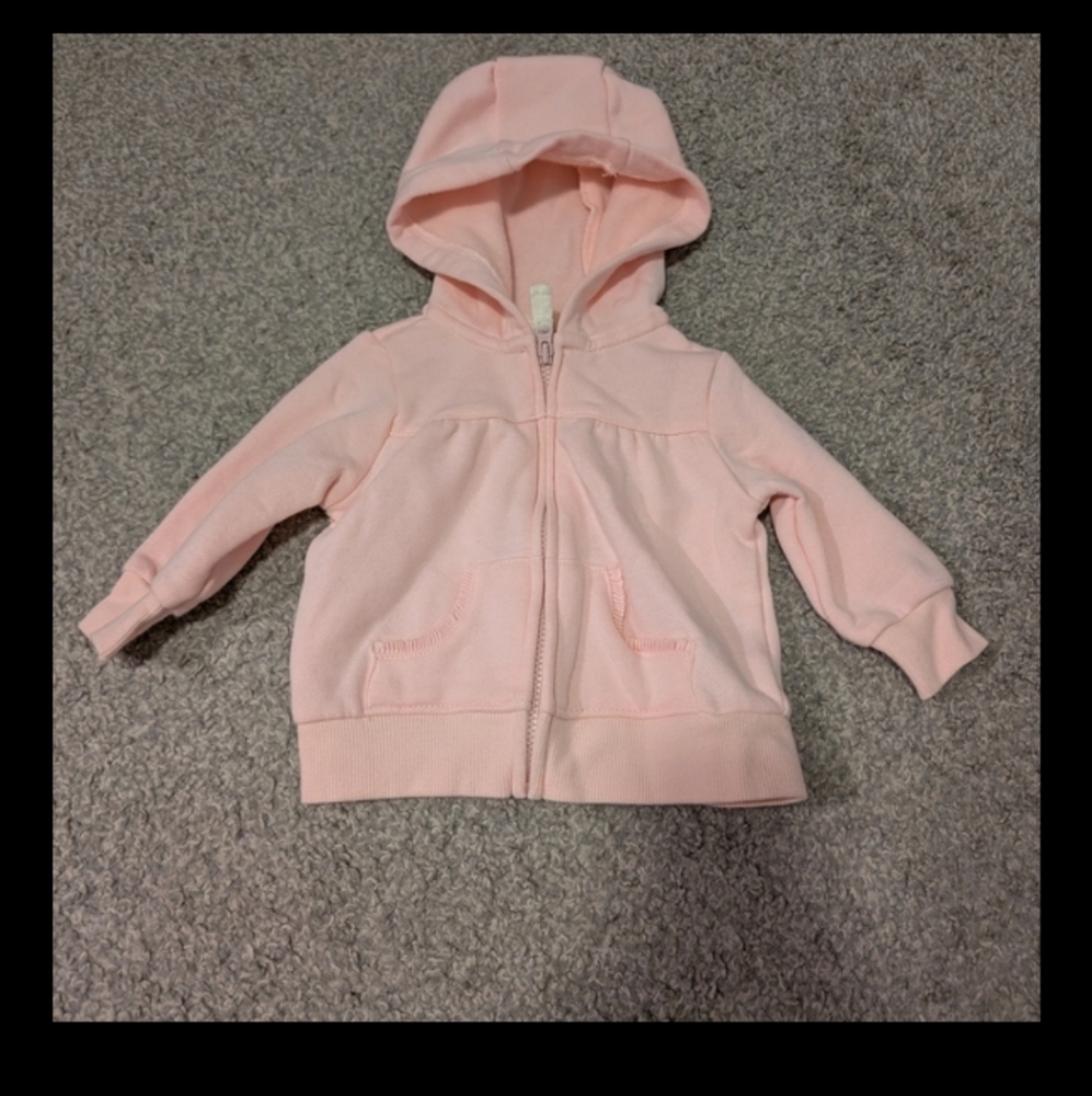 3 For $18 Carter's Light Pink Zip-Up Hoodie - Picture 5 of 5